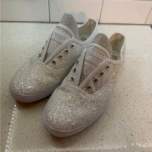 Kate spade glitter keds 7.5! Wedding shoes!